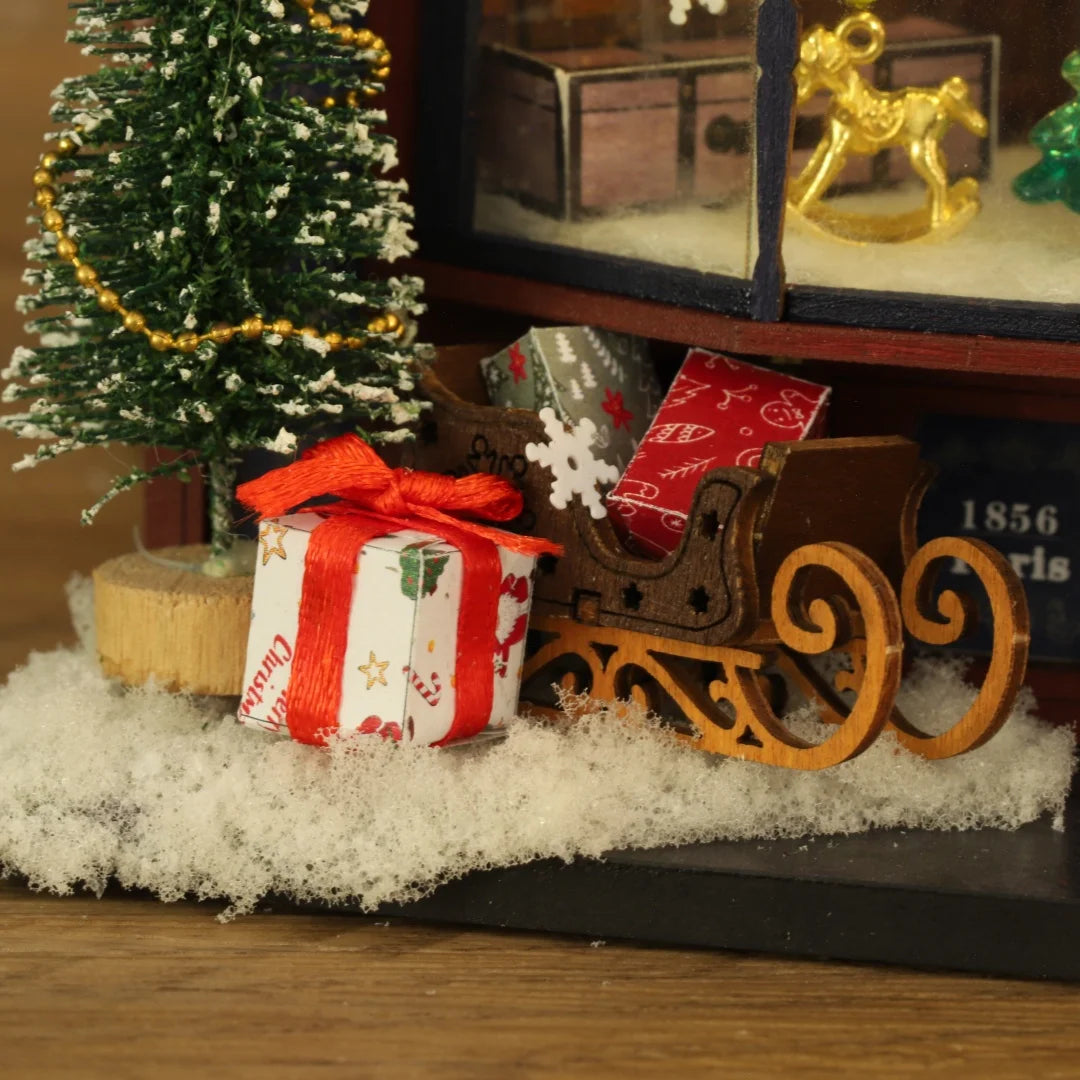 Nuevo kit en miniatura de "Navidad en el País de las Maravillas" DIY - Maqueta 3D de rincón de lectura hecha a mano, idea de regalo creativa para Navidad y Black Friday