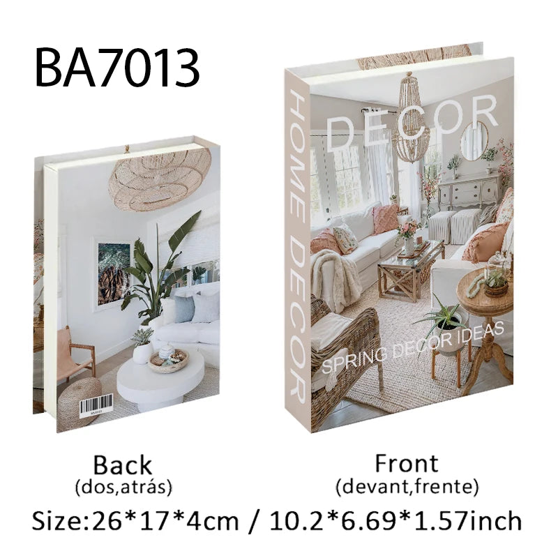 Gothic Interior Decoration Decorative Books Open Luxury Fake Book Storage Box Home Decor Boho Monet Coffee Table Shelf Ornaments