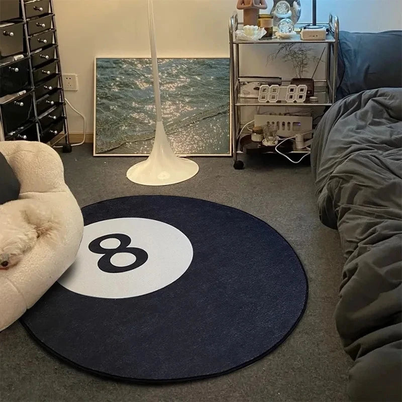 Alfombra VIKAMA para CD de música, alfombra redonda para silla de juegos, alfombrilla de suelo para habitación, sala de estar decorada, salón, alfombra antideslizante de gran superficie