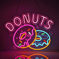 Enseigne néon Donuts, lumière néon LED Donuts alimentée par USB pour restaurants, bars, magasins, cafés, décoration murale de restaurant occidental