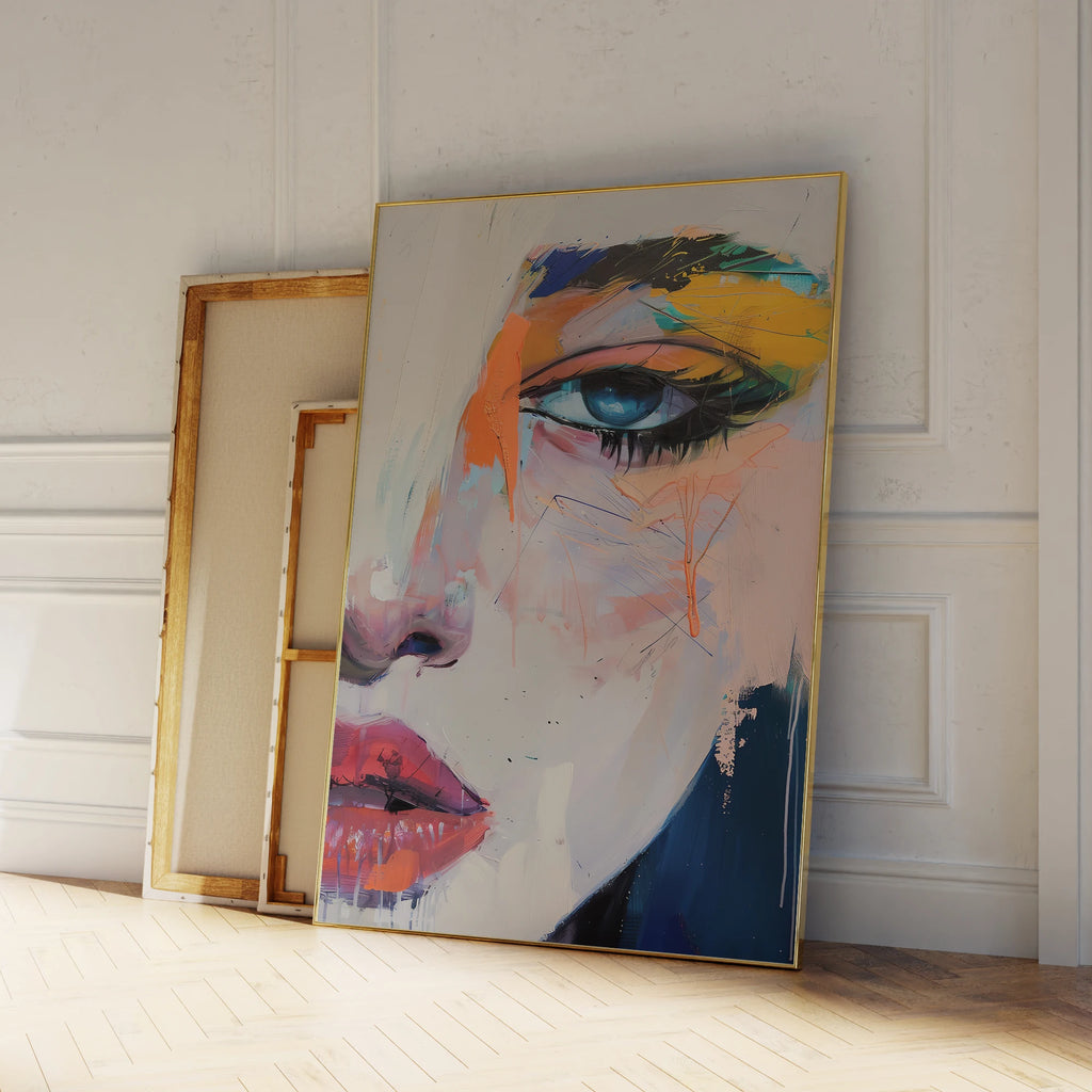 Abstraction moderne Figures vibrantes Peinture d'art coupable Impression Affiche Toile pour salon Chambre à coucher Mur de galerie Décoration intérieure