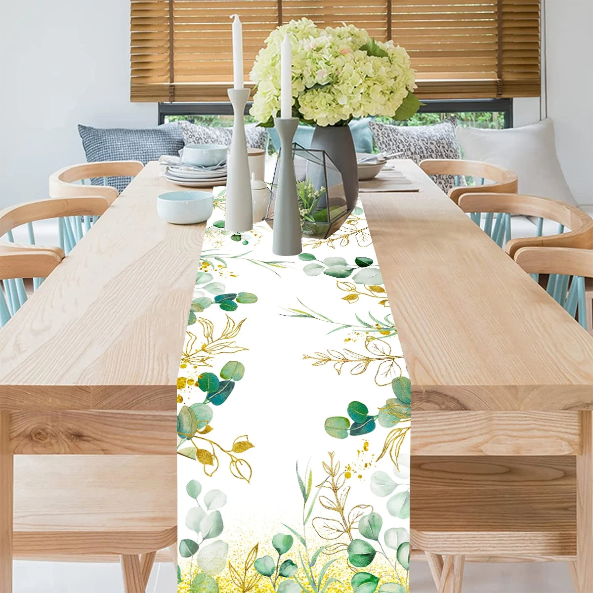 Vaisselle jetable Feuilles Vert Sauge Assiette en papier à bord doré Tasses Serviettes Décoration de mariage Anniversaire Fête Hawaïenne
