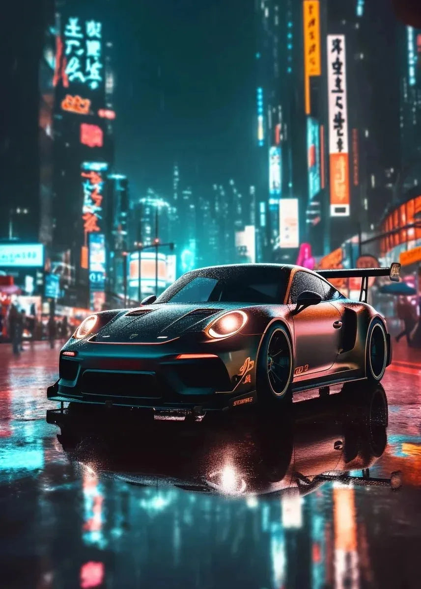 Trending Cars Porsche 911 GT3 RS Retro Cartel de Ciudad y Grabados Lienzo Pintura Arte de Pared Imágenes para el Hogar Sala de Estar Cuadros
