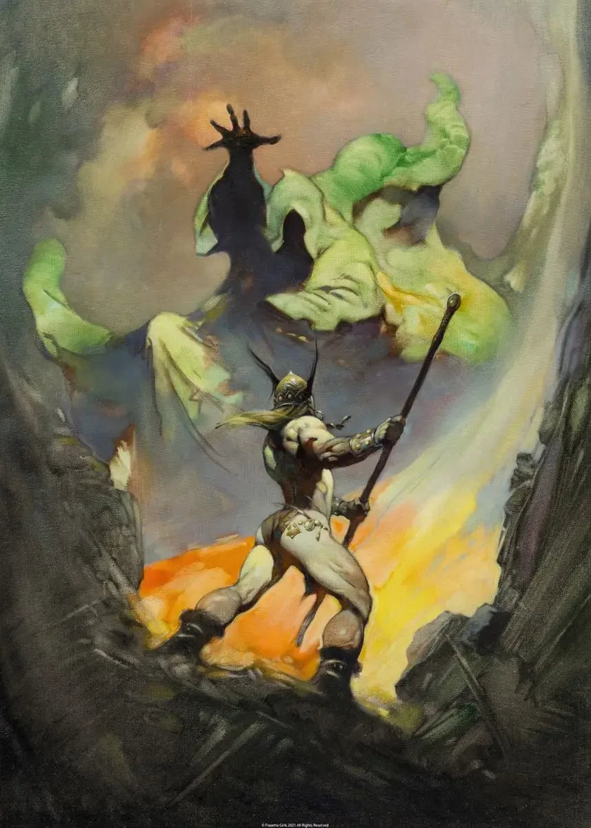 Classic Vintage Wall Art, Frank Frazetta Wall Art, HD Canvas Printed Poster, Home Living Room Bedroom Decor Wall Painting