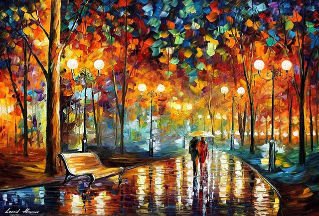 Paris In the Rain Canvas Paintings Landscape Posters and Prints Nordic Graffiti Wall Art Murals Pictures Living Room Decoration