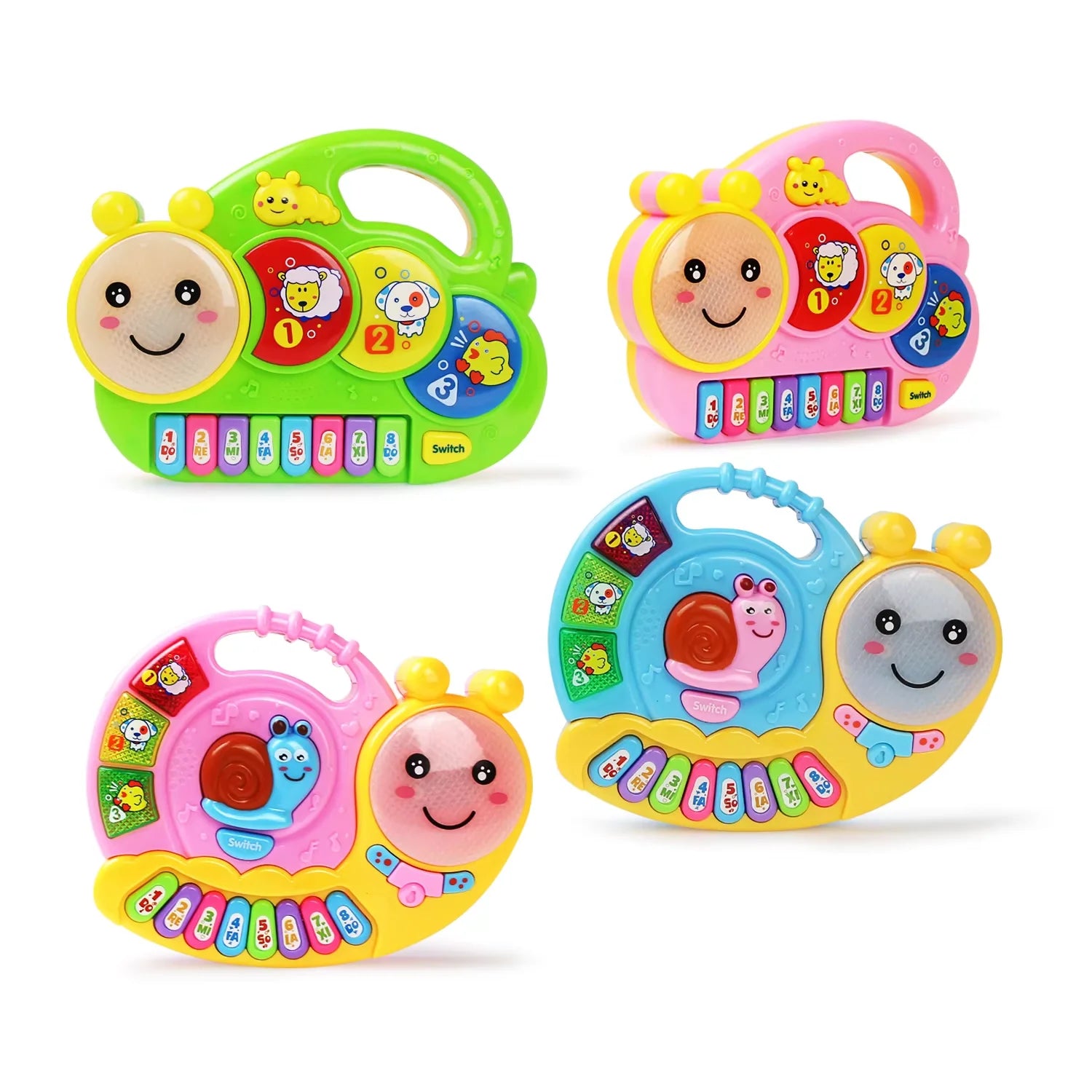 Jouet électronique multifonctionnel pour enfants : piano, clavier, sons d'animaux, lumières clignotantes, instrument de musique pour bébé, jouet éducatif, cadeau.