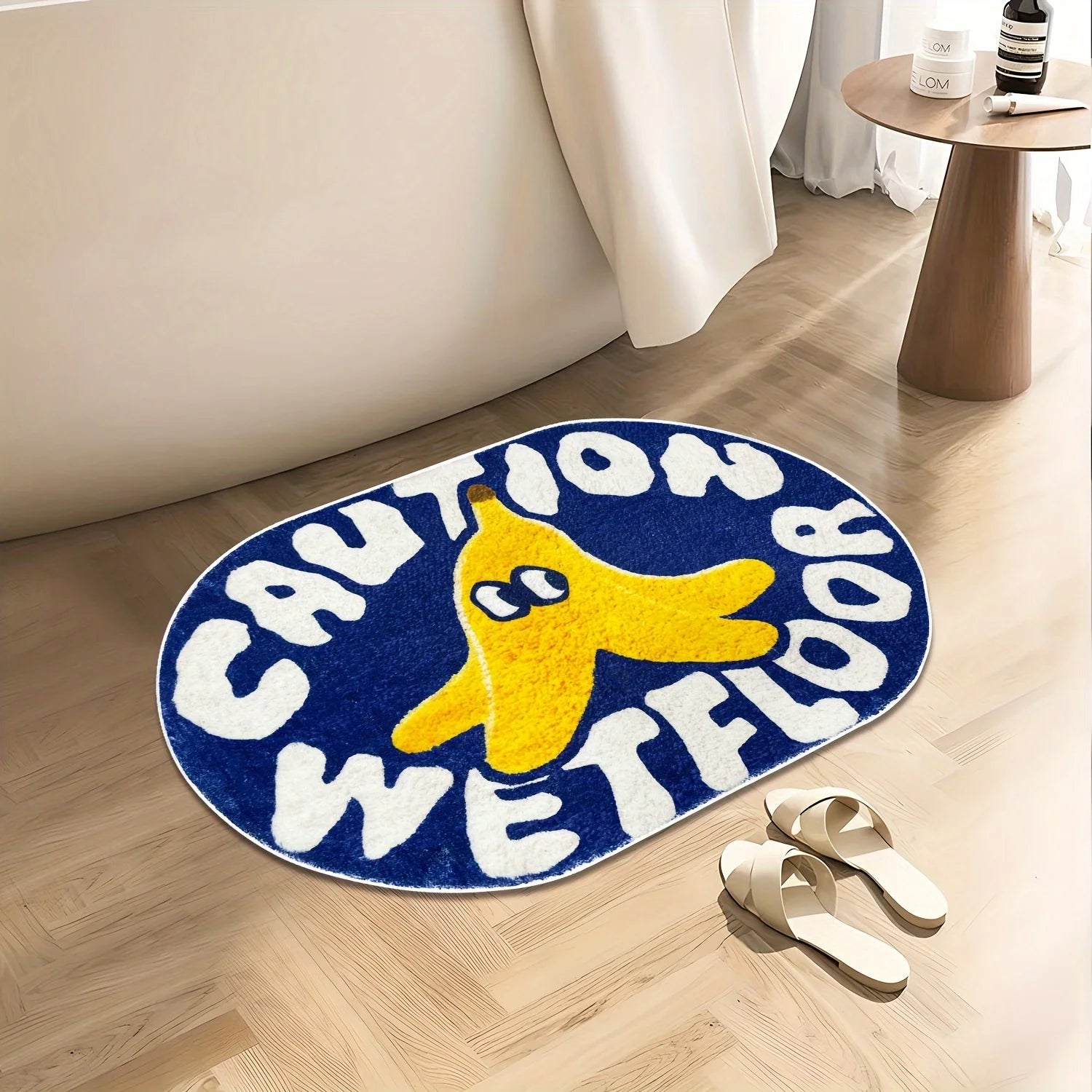Alfombrillas absorbentes de baño de color azul lindo VIKAMA Alfombrillas de felpa para suelo mojado para dormitorio, sala de estar, alfombra decorativa