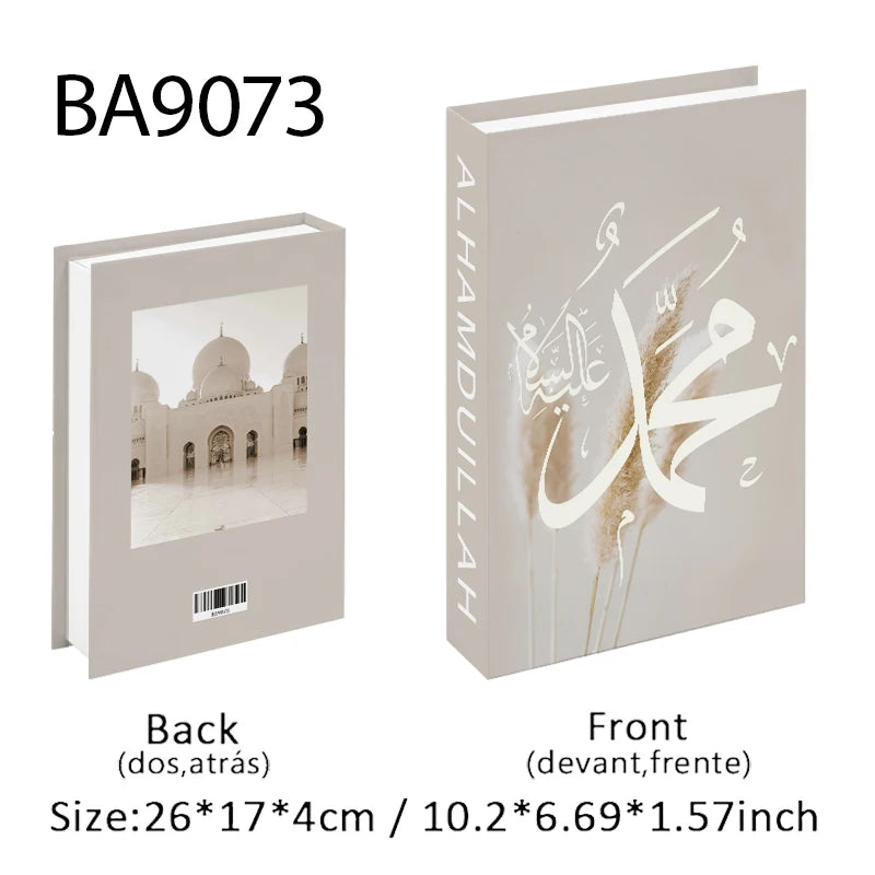 Islamic Mosque Kabaa Luxury Fake Book Home Decor Decorative Books Storage Box Simulation Book Coffee Table Interior Decoration