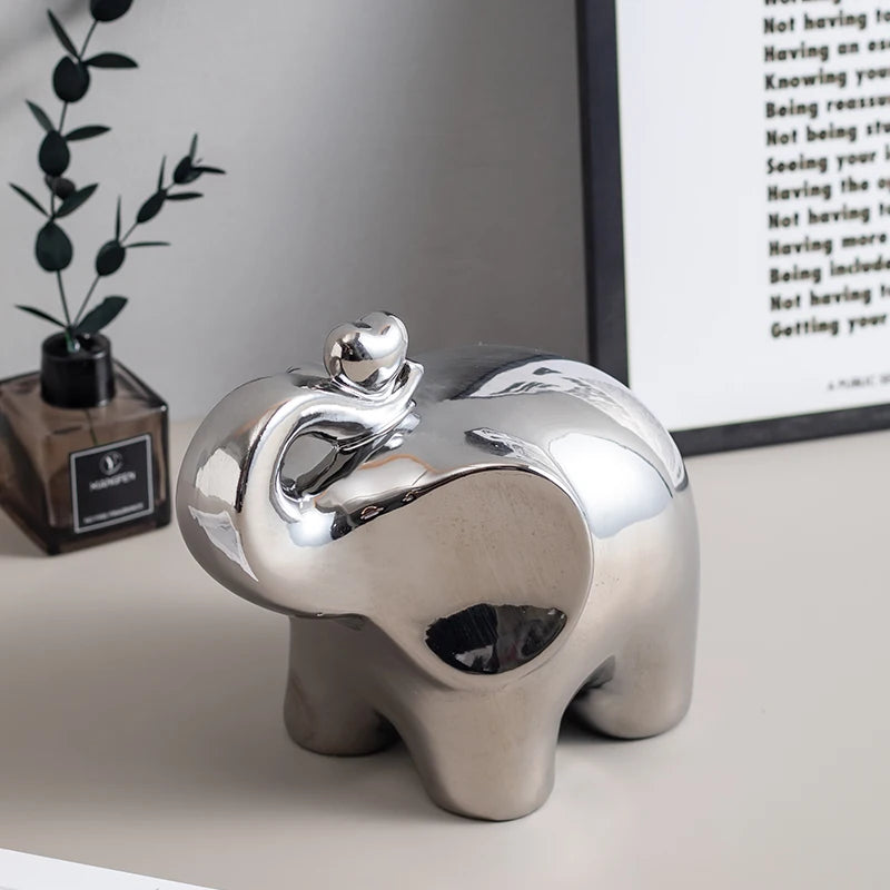 Figurita de elefante de dibujos animados, decoración bohemia para el hogar, adorno para sala de estar, vitrina de vino, escritorio, mueble de TV.