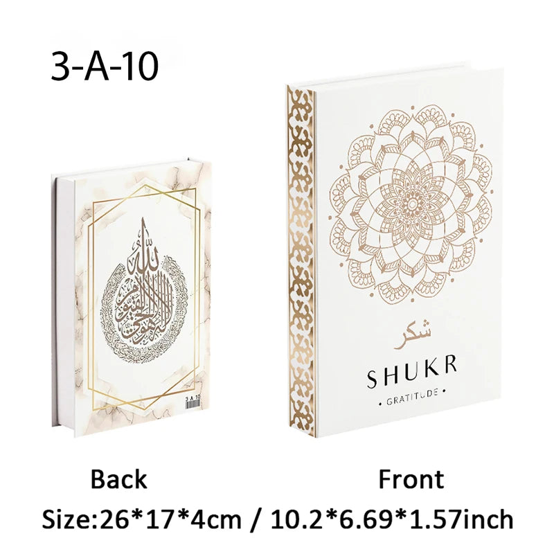 Islamic Decorative Books Kaaba Mosque Luxury Fake Book Storage Box Interior Decoration Coffee Table Bedroom Ornaments Room Decor