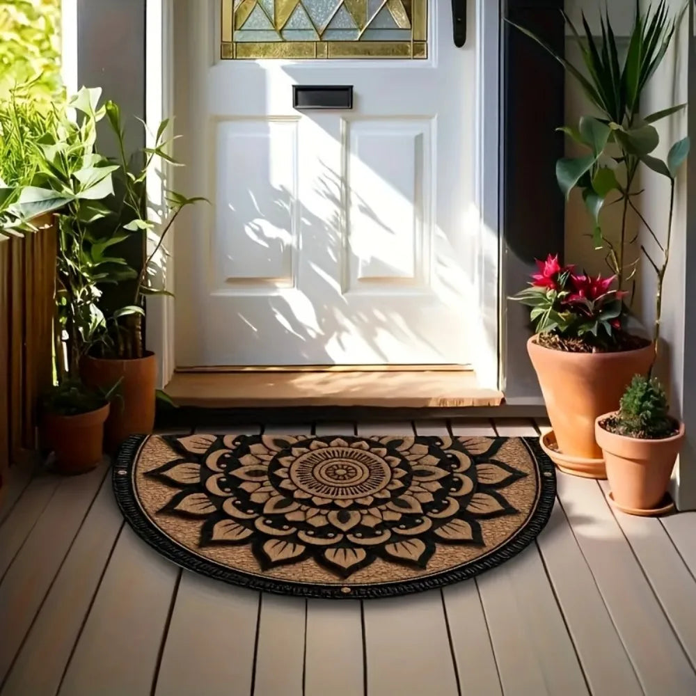 Alfombrilla con patrón floral estilo americano VIKAMA, antideslizante y a prueba de suciedad, alfombra decorativa para el hogar en la entrada, baño y cocina