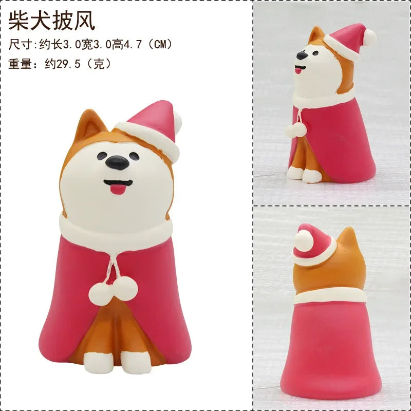 Zakka Figuras Navidad Japonés Creativo Exquisito Mate Resina Navideña Pequeña Decoración Cisne Puff Ukelele Trineo Sofá Reno