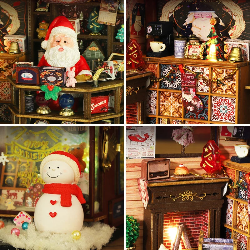 Nuevo kit en miniatura de "Navidad en el País de las Maravillas" DIY - Maqueta 3D de rincón de lectura hecha a mano, idea de regalo creativa para Navidad y Black Friday