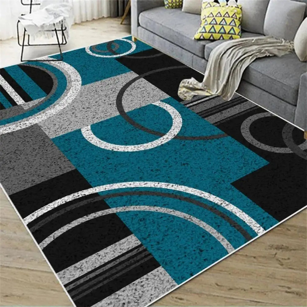 Alfombra Nórdica Abstracta VIKAMA para Sala de Estar, Dormitorio, Cocina, Comedor, Felpudo, Decoración del Hogar, Alfombra de Suelo Geométrica de Gran Superficie