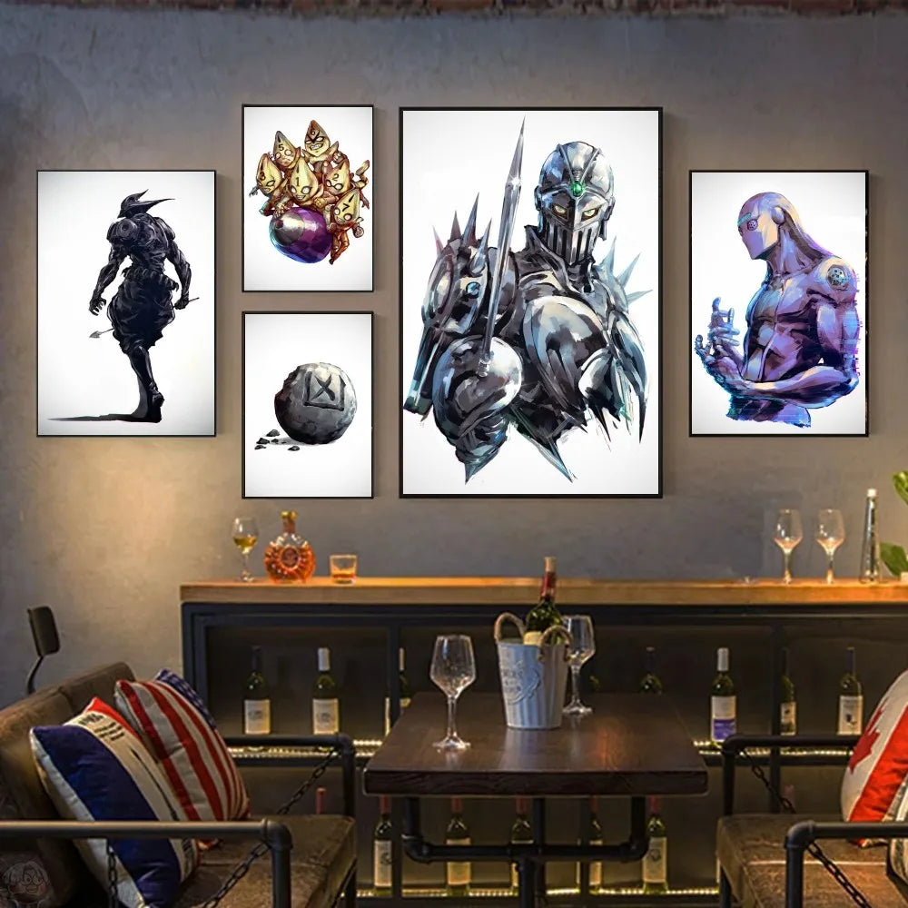 J-JoJo Stand Póster HD Carteles Decoración para el Hogar Sala Bar Cafe Arte de Pared Pintura Imagen