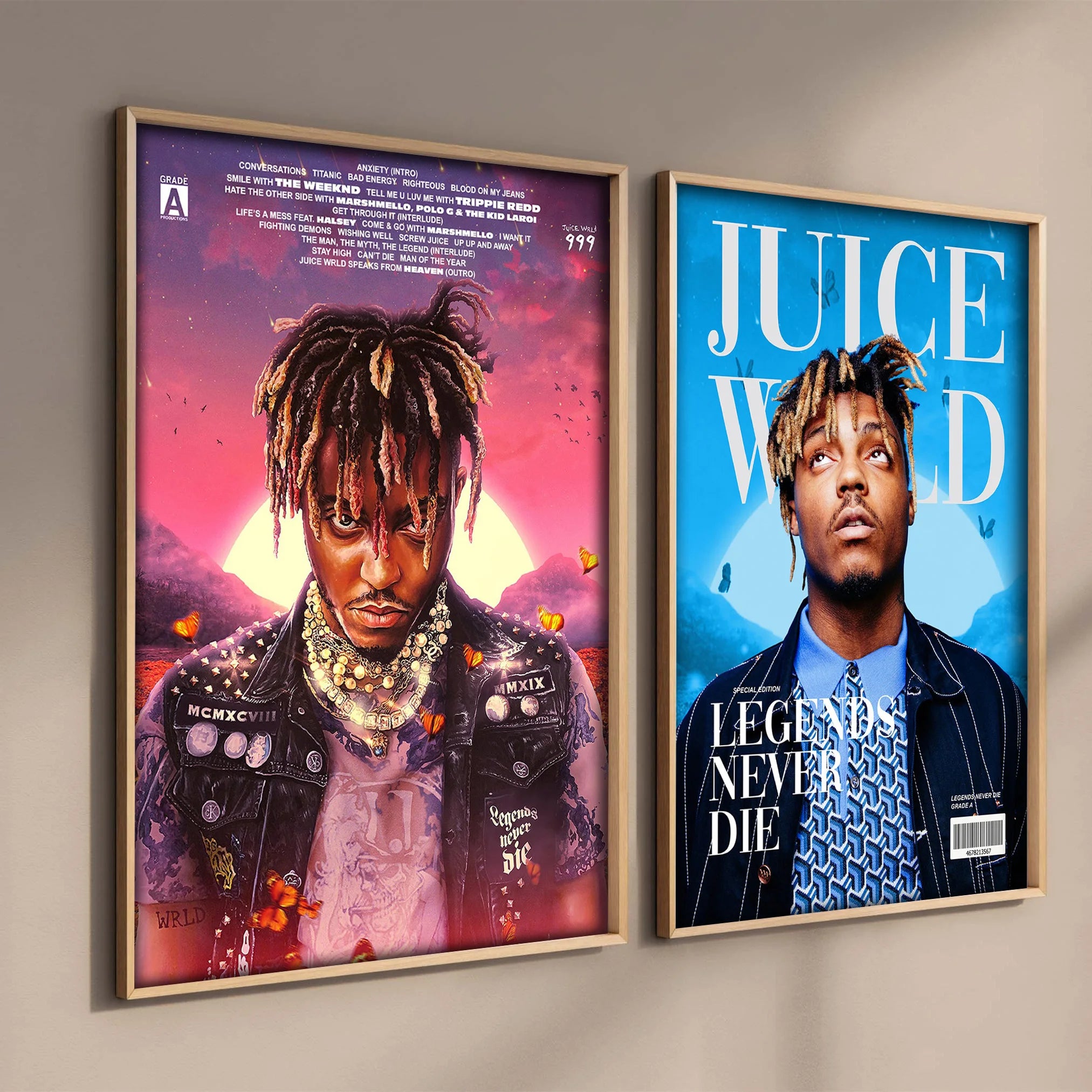 WRLD Juice Poster Pop Hip Hop Rap Singer Music Album Asthma Bar Cover Photo HD Art Canvas