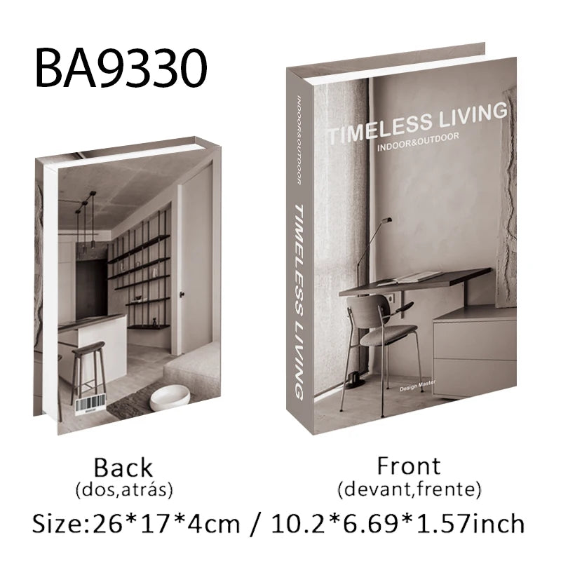 Open Luxury Fake Book Storage Box Boho Bauhaus Decorative Books Home Decor Coffee Table Bedroom Ornaments Interior Decoration