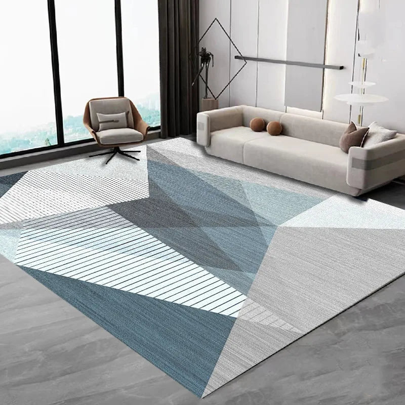 VIKAMA Nordic Simple Alfombra Sala de estar Mesa de centro Franela Alfombra grande Antideslizante Dormitorio Mesita de noche Alfombrilla Decoración del hogar