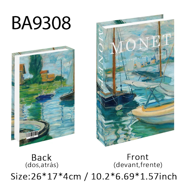 Matisse Monet Boho Luxury Decorative Books Interior Decoration Fake Book Storage Box Coffee Table Aesthetic Ornament Home Decor