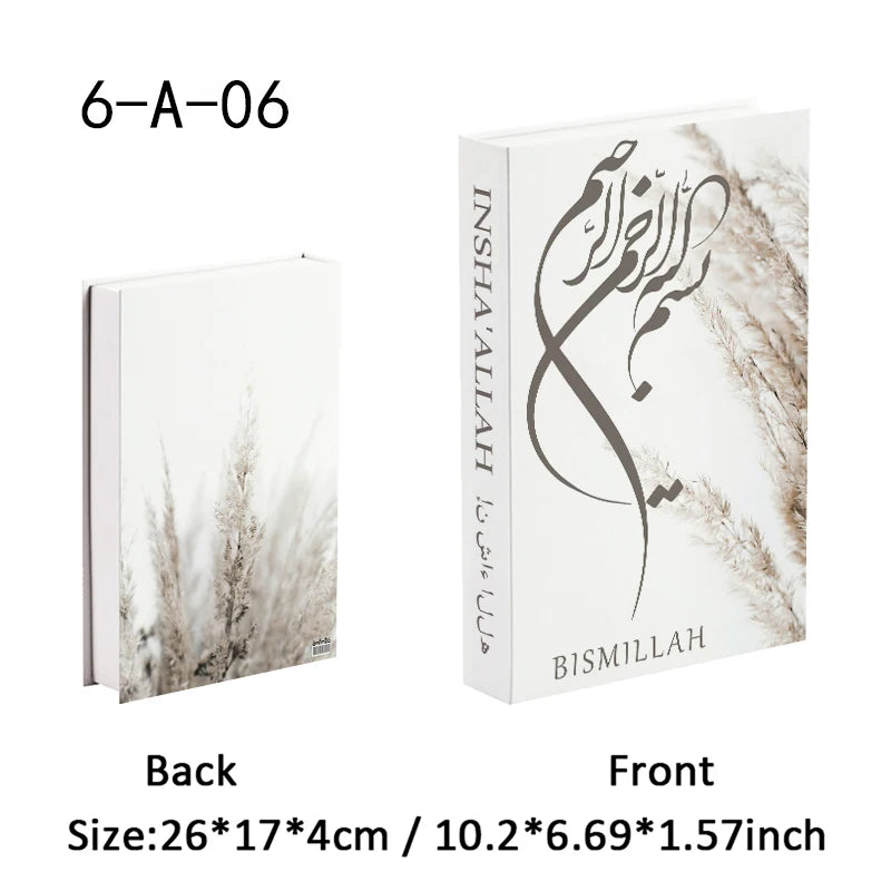 Islamic Decorative Books Kaaba Mosque Luxury Fake Book Storage Box Interior Decoration Coffee Table Bedroom Ornaments Room Decor