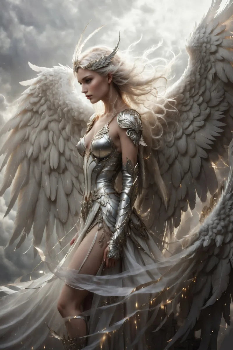 Nordic Fashion Exquisite Sexy Woman Battle Angel Knight Posters Prints Canvas Painting Wall Art Picture Living Room Home Decor