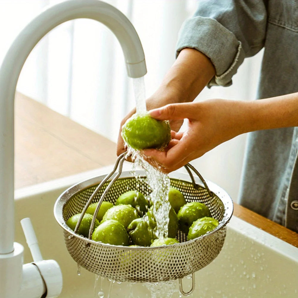 Cesta Universal de Acero Inoxidable para Cocción al Vapor | Inserto de Acero Inoxidable 304 de Grado Alimenticio para Olla Arrocera/Instant Pot | Colador Multifunción Apto para Lavavajillas