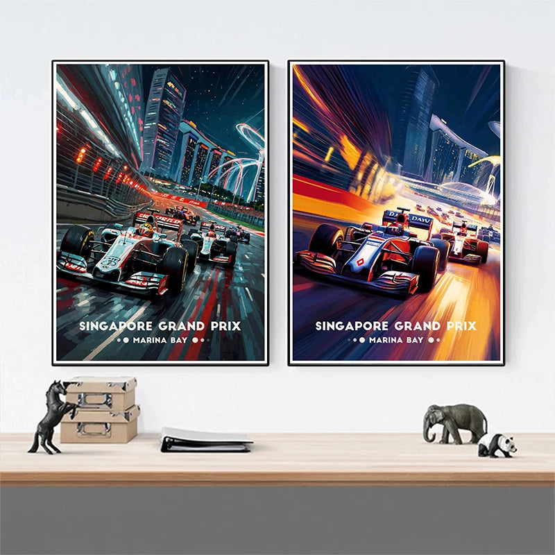 Carteles de coches de lujo de moda vintage geniales de carreras de alta gama, pintura en lienzo, imágenes de impresión de pared, decoración del hogar para sala de estar