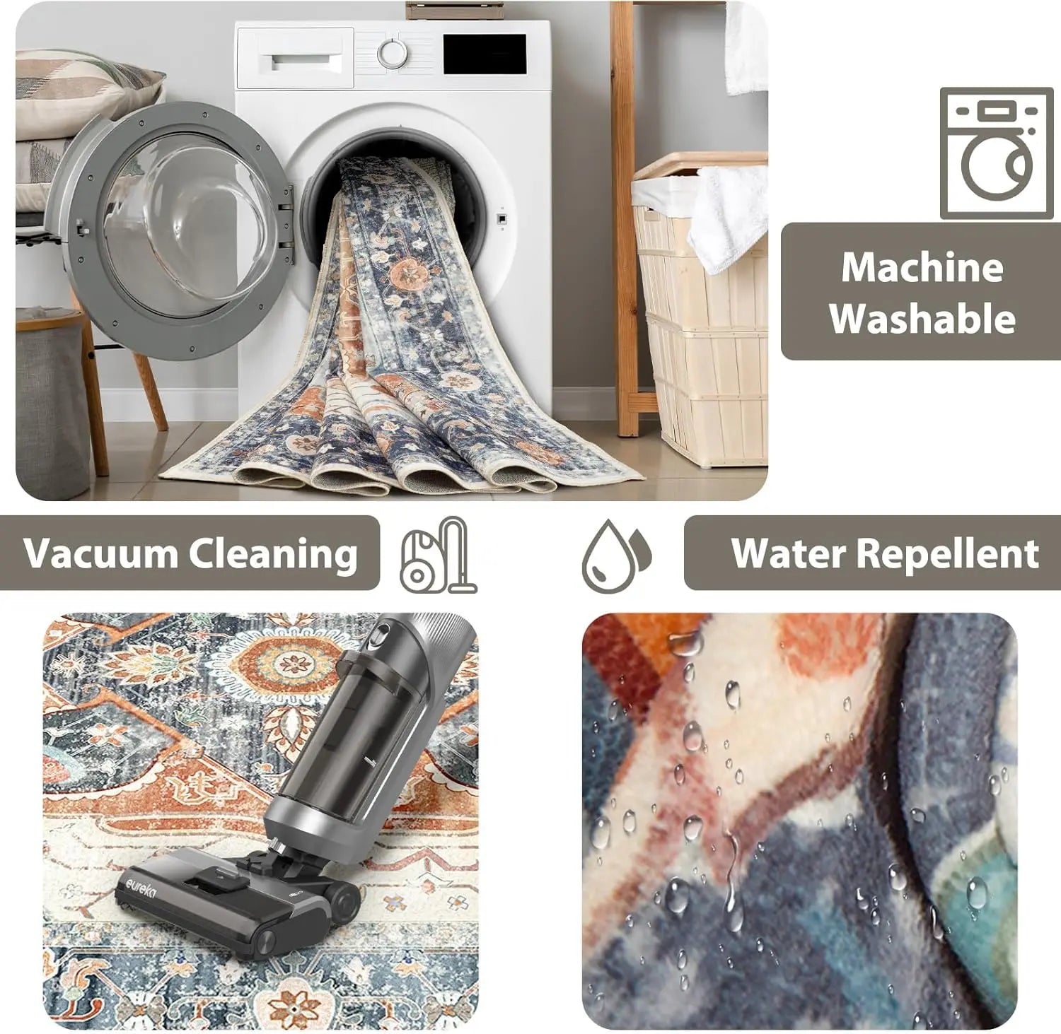 Alfombrilla de baño VIKAMA de imitación cachemir con diseño de dólar, antideslizante, plegable, para dormitorio, decoración del hogar