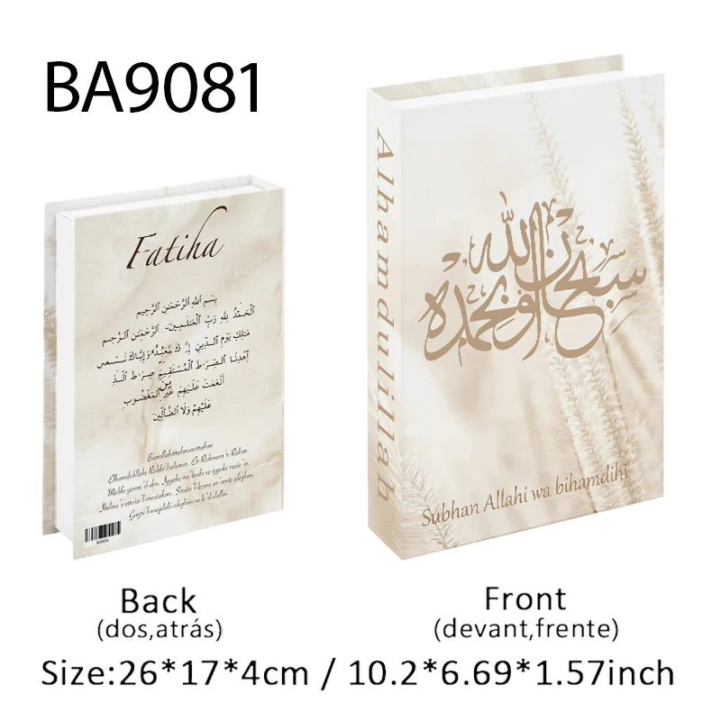 Islamic Decorative Books Kaaba Mosque Luxury Fake Book Storage Box Interior Decoration Coffee Table Bedroom Ornaments Room Decor