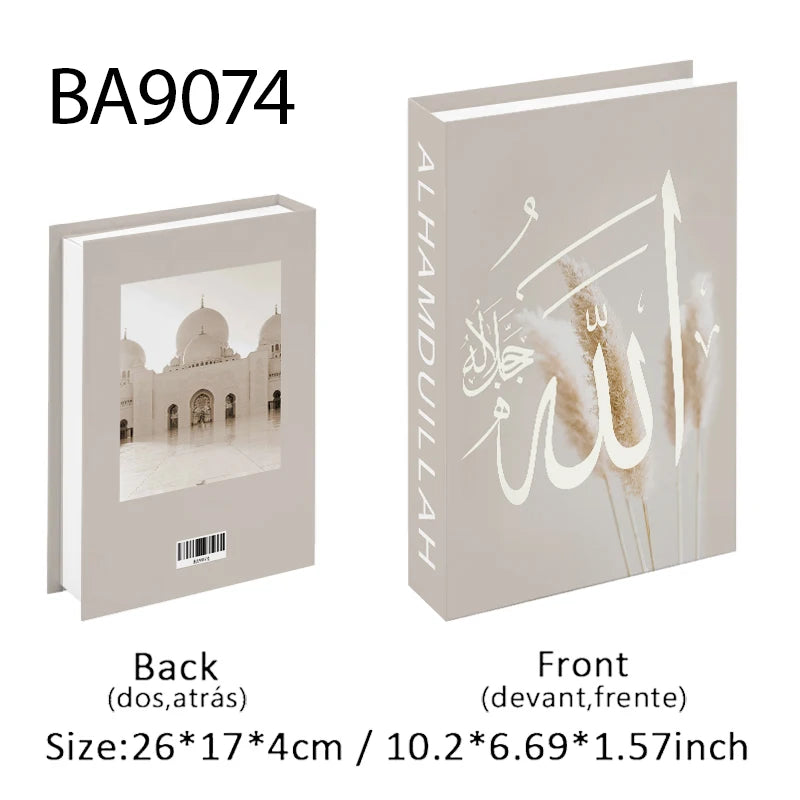 Islamic Decorative Books Kaaba Mosque Luxury Fake Book Storage Box Interior Decoration Coffee Table Bedroom Ornaments Room Decor