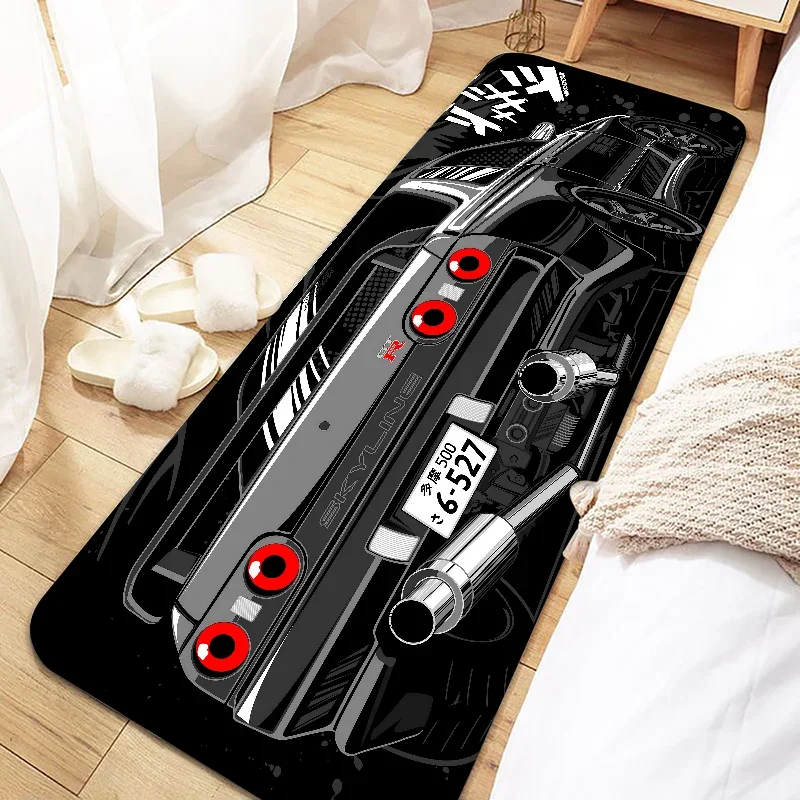 VIKAMA Alfombra Cool Racing Antideslizante Suave para Dormitorio Mesita de Noche Alfombras de Ventana Mantas Pasillo Alfombrillas de Piso Decoración del Hogar