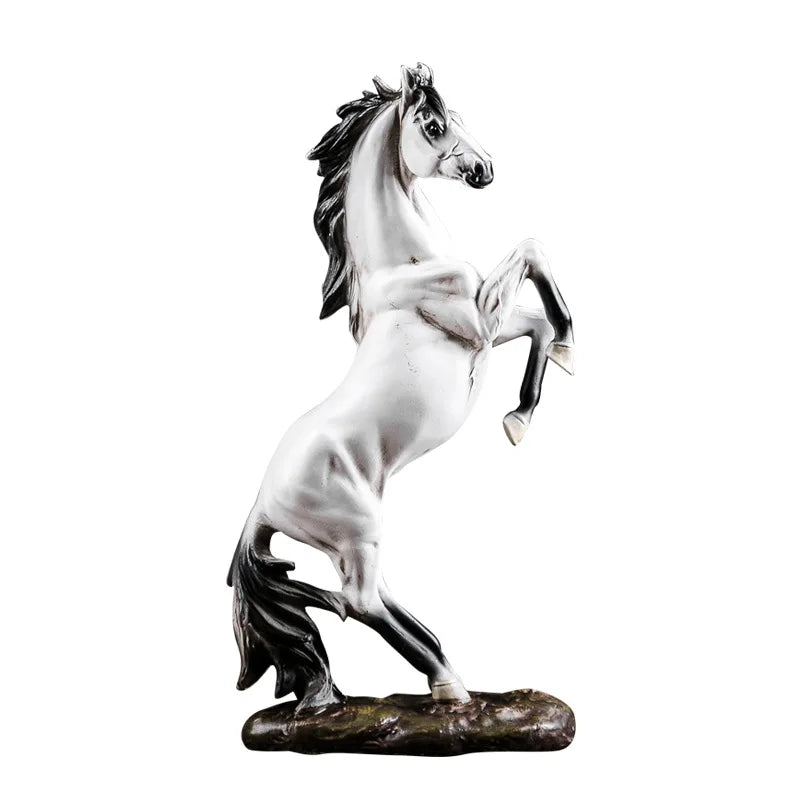 Escultura de caballo de estilo europeo, estatua de animal de resina, recuerdo decorativo, regalo para decoración de sala de estar, oficina, estudio, escritorio