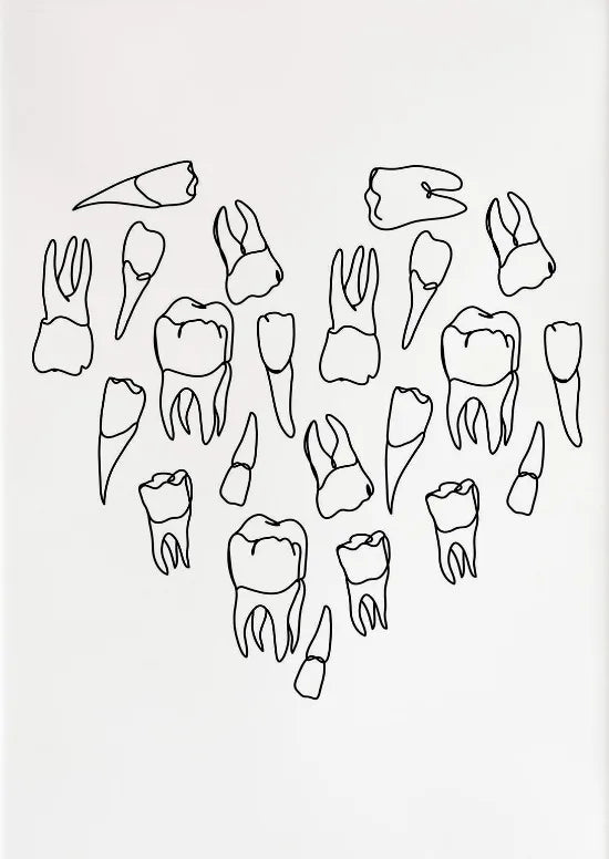 Dental Appliances for Dental Health Minimalist Teeth Dentistry Decor Canvas Painting Wall Picture Dental Hospital Wall Art Decor