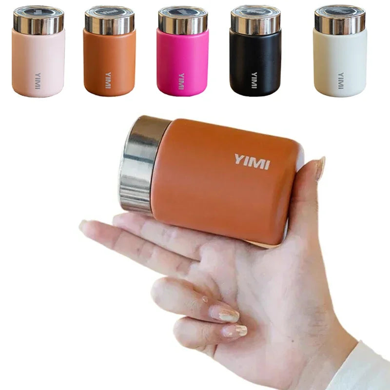 Vaso termo de 230ml mini de acero inoxidable 316, de moda, portátil, de bolsillo, para café, té y agua térmica.