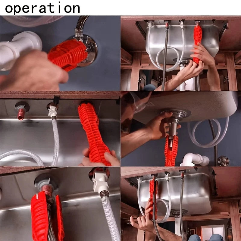 (8 en 1) Installateur de robinets et d'éviers, outil de plomberie multifonction pour toilettes/éviers/salles de bain/cuisines, etc.