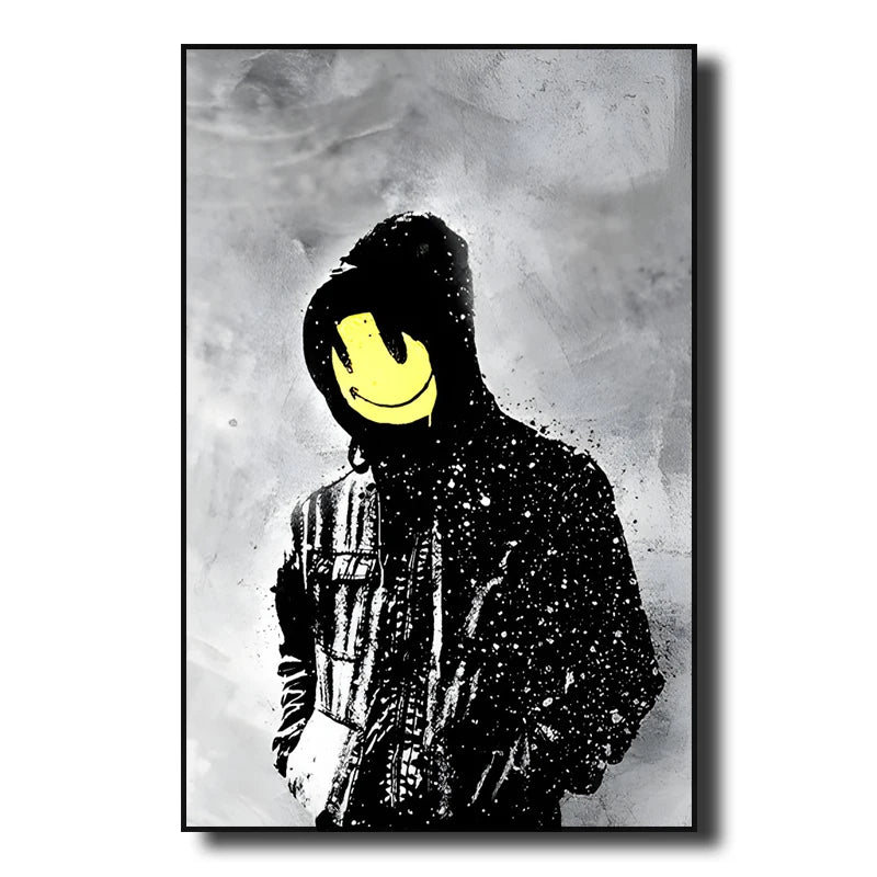Banksy Street Graffiti Decorative Canvas Painting Girl with Balloon Art Poster Abstract Figure Mural Room Wall Decoration Prints
