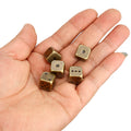 5PCS/1Set Dés en métal Or/Argent/Bronze Dés amusants à six faces pour jeu de société Accessoires 13mm