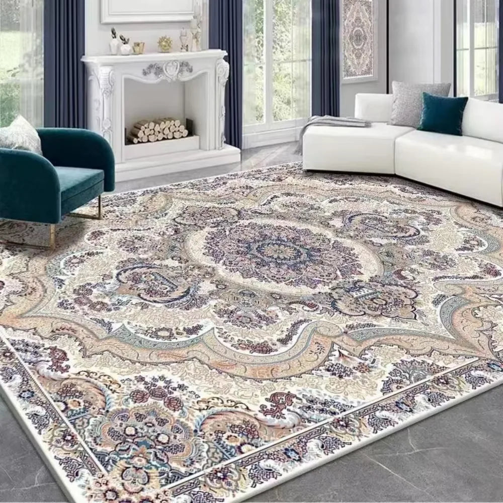 Alfombra estilo persa VIKAMA para sala de estar, alfombra grande lavable a máquina para dormitorio, decoración del hogar, alfombra para exteriores