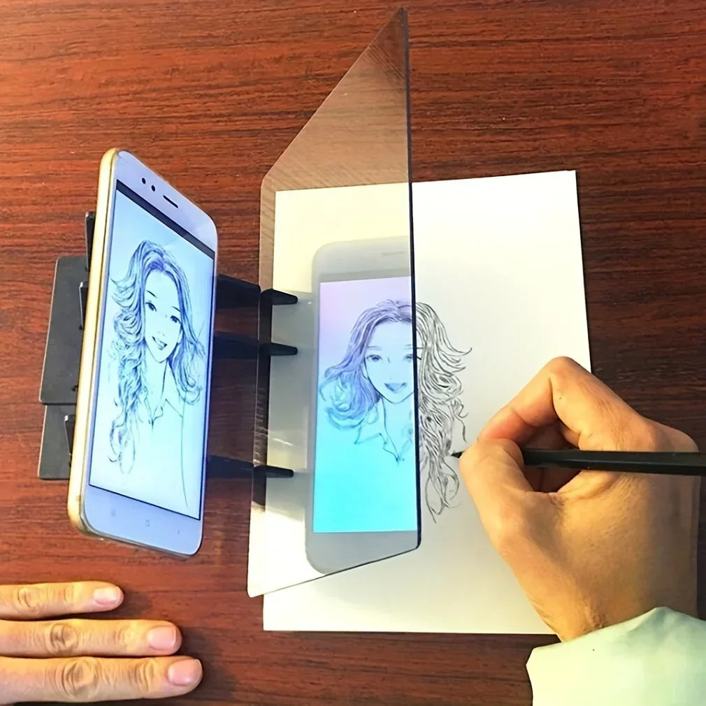 Tablette de dessin optique transparente, Planche à calquer optique portable pour dessiner des images, Projecteur de dessin à calquer, Planche à peindre optique