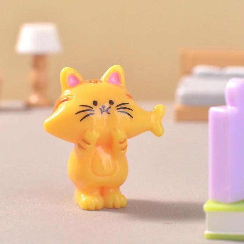 6/12/18Pcs Mignon Chat Miniature Figurine Ornement Décoration De Bureau Décoration De La Maison Créatif Bricolage Accessoires De Décoration De La Maison Cadeaux