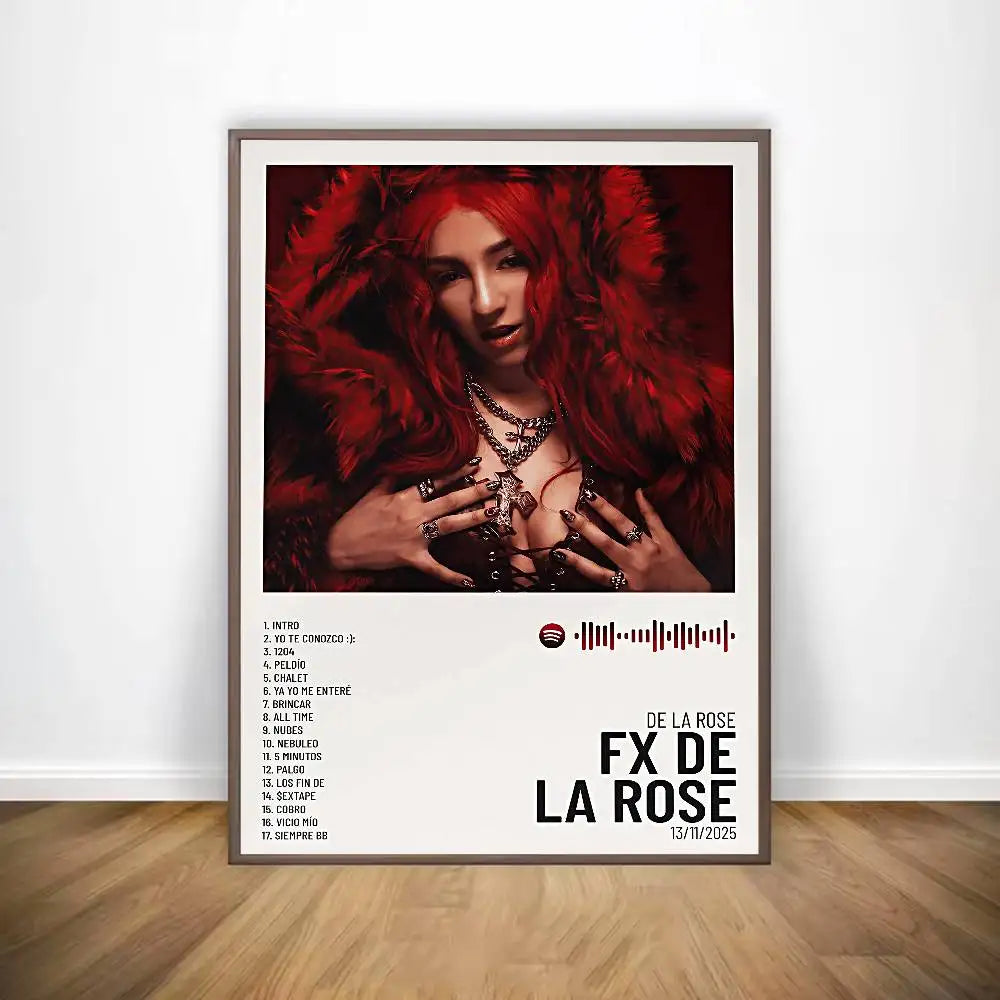 Affiche De La Rose Chanteuse HD Art Mural Adhésif Imperméable Décoration Maison Salon Bar