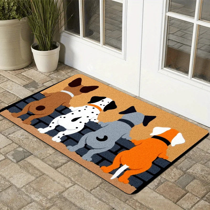 Tapis de dessin animé VIKAMA quatre chiots paillasson tapis de bienvenue tapis de salon pour chambre à coucher tapis d'extérieur décoration de la maison