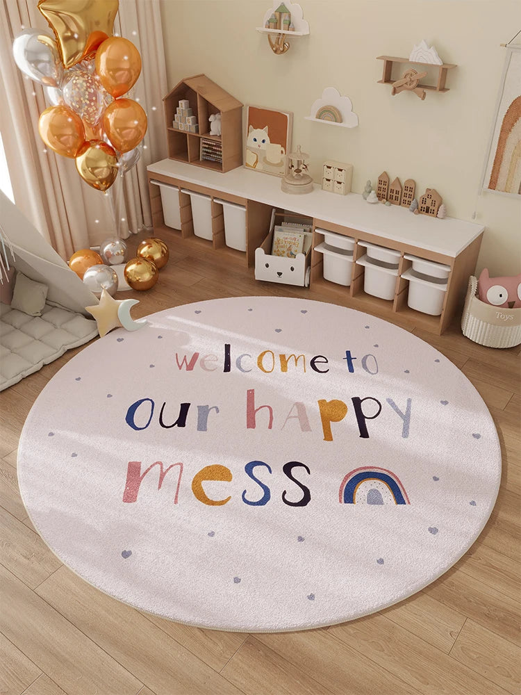 VIKAMA Alfombra de Invierno para Habitación de Niños, Alfombra de Noche para Dormitorio, Cojín Impermeable para Silla Giratoria, Decoración del Hogar