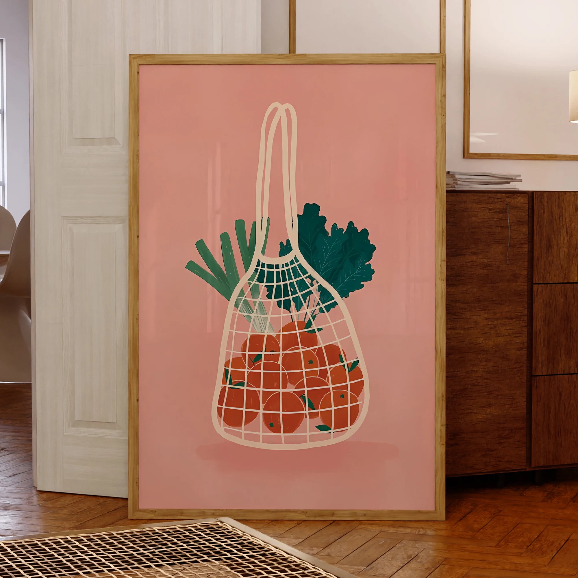 Cuadro moderno de lienzo de frutas y verduras, póster, imagen, sala de estar, dormitorio, decoración impermeable para el hogar