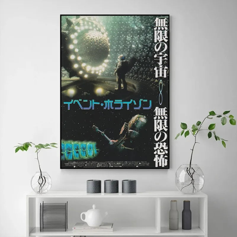 Death Race/Subway/The Fifth Element Japanese Movie Flyer Poster Vintage Style Canvas Print Modern Wall Art Decor for Living Room