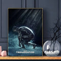 Póster Clásico de Película "The Terminator" Adhesivo para Pared, Impresión Impermeable para el Hogar, Sala de Estar, Dormitorio, Bar, Decoración Estética