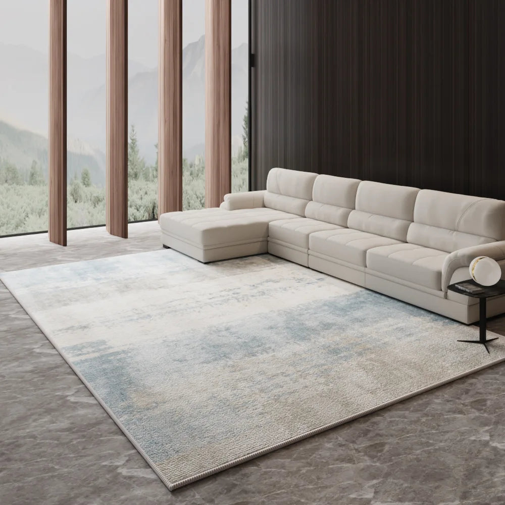 Alfombra Nórdica de Lujo Ligero VIKAMA para Sala de Estar, Sofá, Mesa de Centro, Tapete de Piso para Dormitorio y Salón, Alfombra de Gran Área, Decoración del Hogar