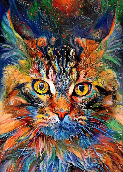Póster de pintura al óleo de animales abstractos de vapor, pintura al óleo abstracta vintage, decoración artística de animales, impresiones en lienzo estéticas para el hogar y la habitación