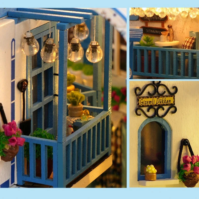 1ud, kit DIY de rincón de lectura, kit de maqueta para montar, decoración para estantería, micromodelo de decoración para el hogar, el regalo perfecto para adolescentes y adultos