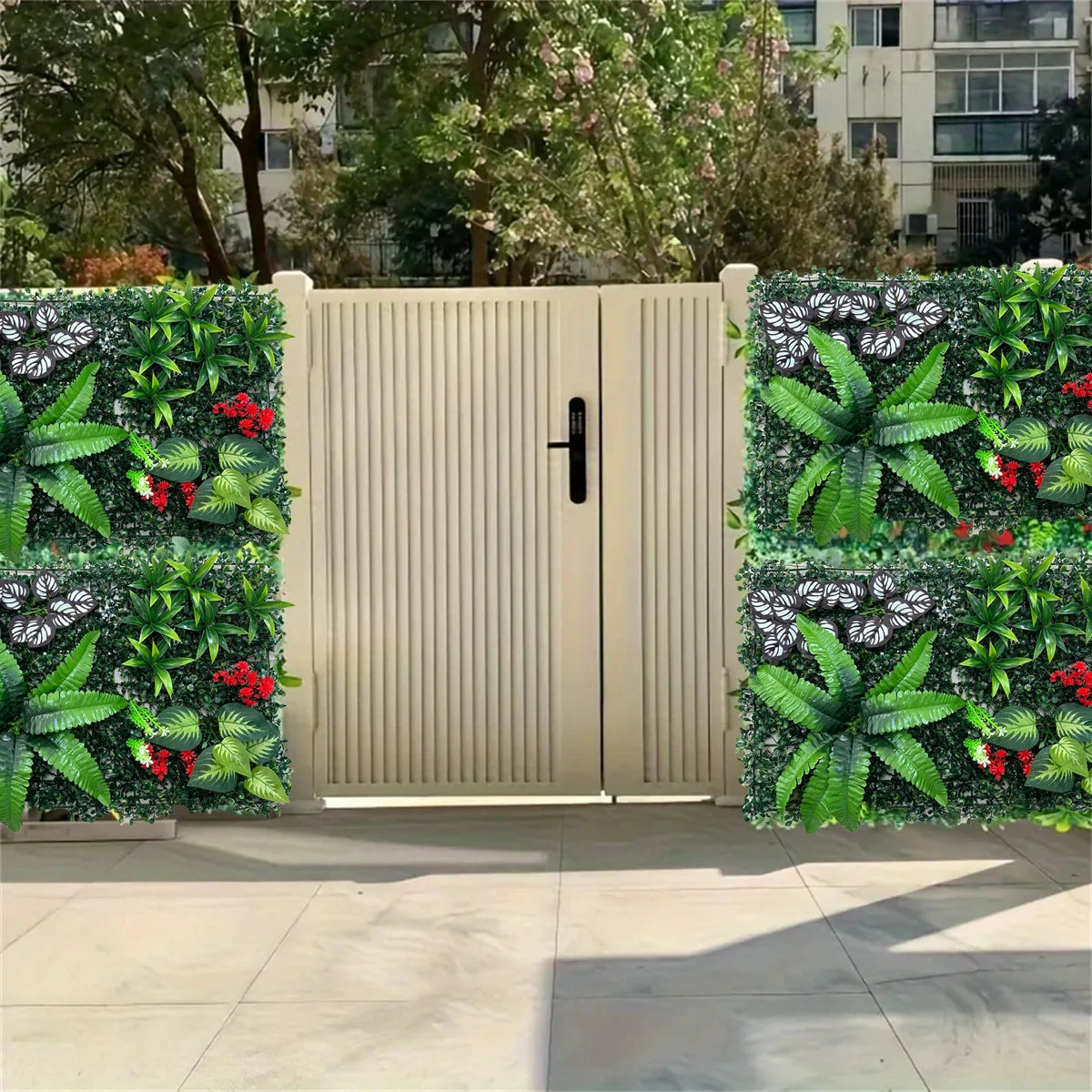 1pc Artificial Plant Wall for Outdoor Decoration Indoor Wall Plant Decoration Panel with Simulated Plants